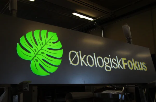 Økologisk Fokus valguskast rohelise taimelehe kujundusega tootmises